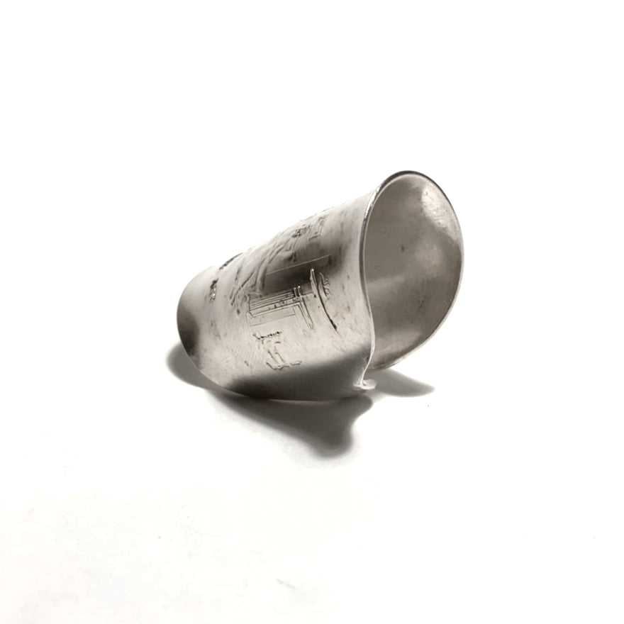 「つぼ」 Spoon Ring No.3487 18号