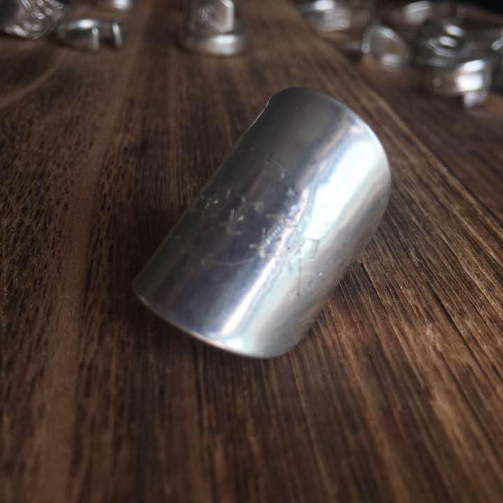 Silver925　「つぼ」Spoon Ring　No.0099　19号