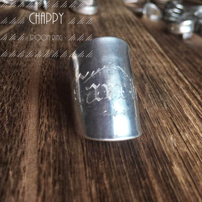 Silver925　「つぼ」Spoon Ring　No.0099　19号