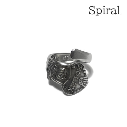 Rolex Spoon Ring　Normal＆Spiral　"Rose 1"